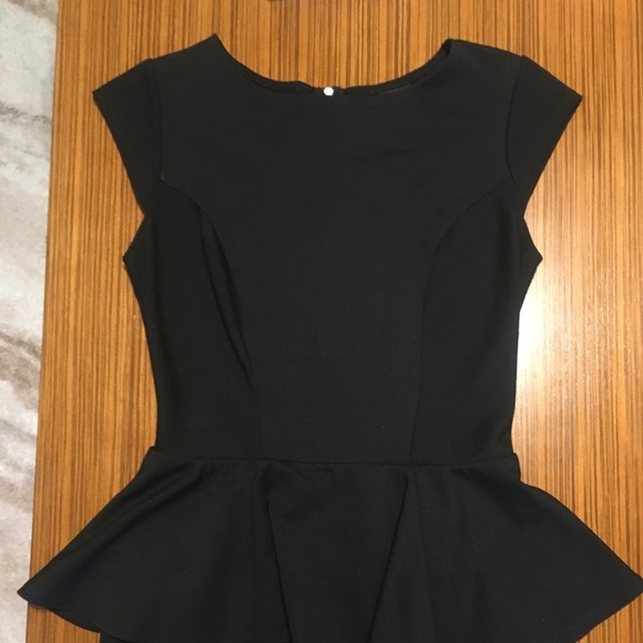 Black Peplum Dress Size XS - Picture 2 of 3